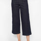High Waisted Side Seam Braid Detail Crop Wide