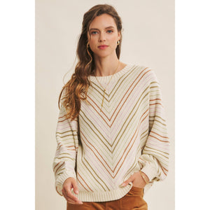 Take Me Back Diagonal Sweater