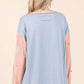 STAR PATCH LONG SLEEVE COLORBLOCK TOP