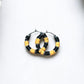 Black and Gold Game Day Hoop Earrings