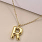 Initial Necklace Gold