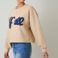 CREW NECK "Y'ALL" FLOCKED SWEATSHIRT