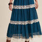 Fall for Me Tiered Lace-Trim Maxi Skirt