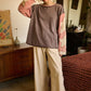 STAR PATCH LONG SLEEVE COLORBLOCK TOP