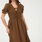Nadine Puff Sleeve Midi Dress