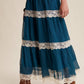 Fall for Me Tiered Lace-Trim Maxi Skirt