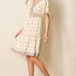 Border Print Knee Length Dress