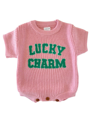 Sweater Romper, Lucky Charm Pink