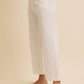 Light Blue Linen Blend Crop Pant