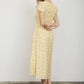 Butter Yellow Floral Midi Dress