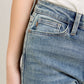 Vintage Wash Double Roll Cuff Boyfriend