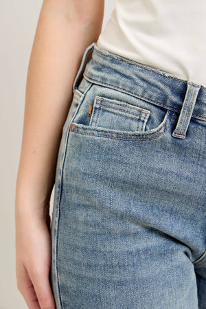 Vintage Wash Double Roll Cuff Boyfriend