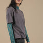 Mineral Washed Knit Top with Pocket
