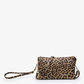 Riley Leopard 3 Compartment Crossbody/Wristlet