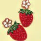 Strawberry Seed Bead Earrings