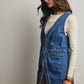 Braided Trim Denim Vest