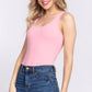 Sleeveless Double Scoop Neck Cotton Spandex