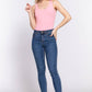 Sleeveless Double Scoop Neck Cotton Spandex