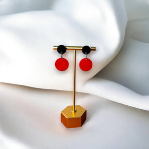 Red and Black Game Day Earrings
