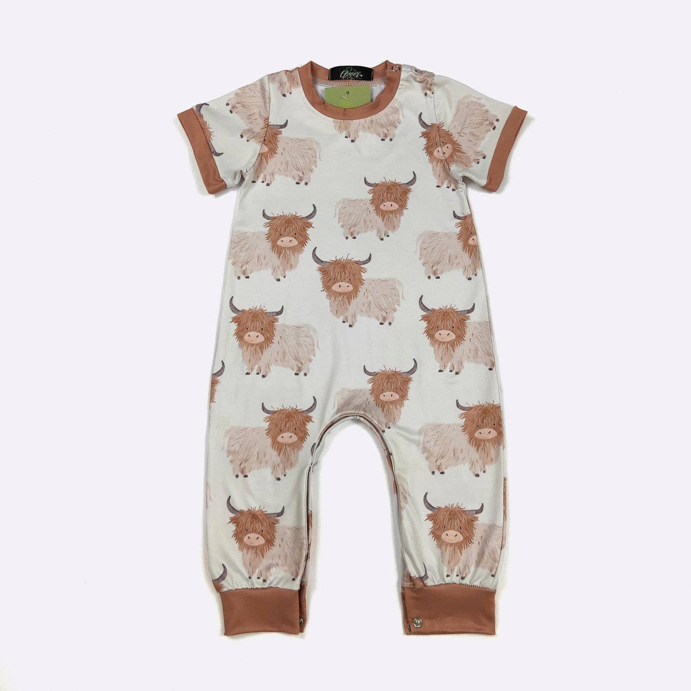 Fluffy Highland Boy Romper