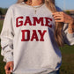 Red full glitter game day sweatshirt