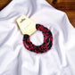 Red and Black Game Day Bracelet Stack
