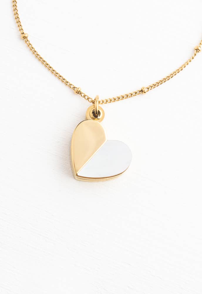 Give Hope Locket- 14K Gold Plated Mother of Pearl