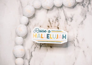 Raise A Hallelujah Clear, Vinyl Sticker, 3x3 in.