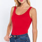 Sleeveless Double Scoop Neck Cotton Spandex