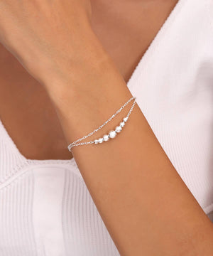 Sterling Silver Anklet with Beads