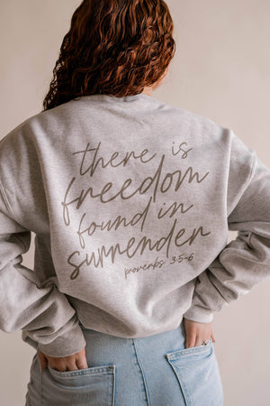 Freedom In Surrender Pullover | Christian Pullover