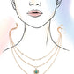 Western Bull Head Layered Necklace