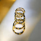 Black & Gold Beaded Game Day Bracelet Stack