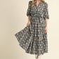 Sweetheart Lace Trim Midi Dress