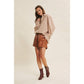 Caramel Candies Oversized Button Top