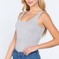 Sleeveless Double Scoop Neck Cotton Spandex