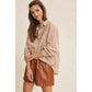 Caramel Candies Oversized Button Top