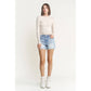 HIGH RISE FRAYED HEM SHORTS