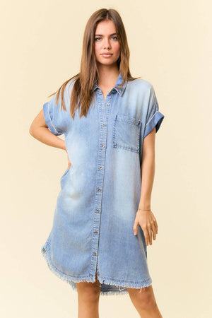 Make Me Fall Tencel Denim Dress