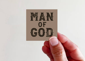 Man of God Father's Day Vinyl Laptop Bottle Sticker