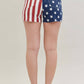 Judy Blue HW Americana Flag Fray Hem Shorts
