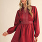 Thankful Red Detailed Dress