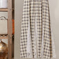 Plaid Maxi Skirt with Lace Trim