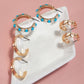 Turquoise Hoop Earring Trio