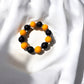 Black and Gold Game Day Chunky Bead Bracelet