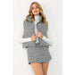 Houndstooth Puff Vest
