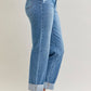 High Waisted Boyfriend Criss-Cross Single Cuff