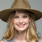 Duo-Tone Panama Hat with Wood Beads