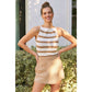 SOFT STRETCHY LIGHTWEIGHT STRIPE SWEATER TANK