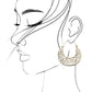 Gold Crescent Hoop Earrings